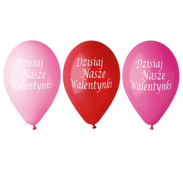 Balony lateksowe 12" "Dzisiaj Nasze Walentynki"