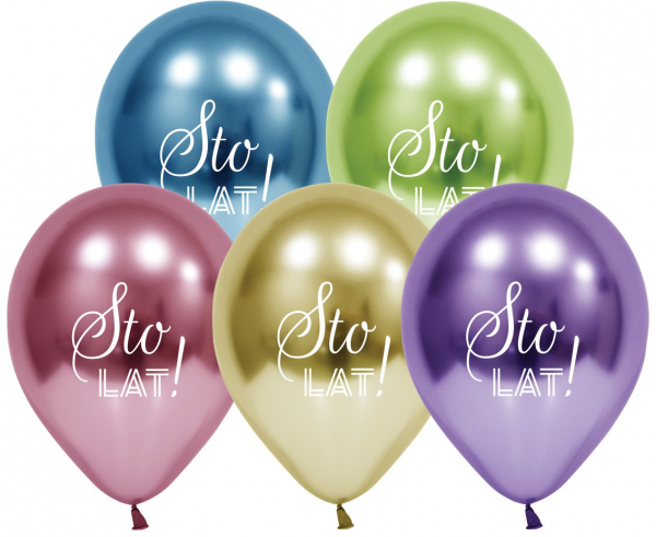 Balony lateksowe 12" platynowe "Sto Lat"