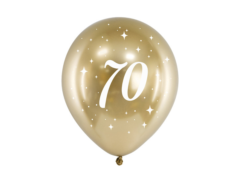 Balony Glossy z nadrukiem na 70 urodziny