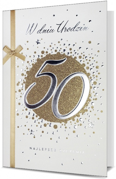 Kartka z życzeniami na 50 urodziny