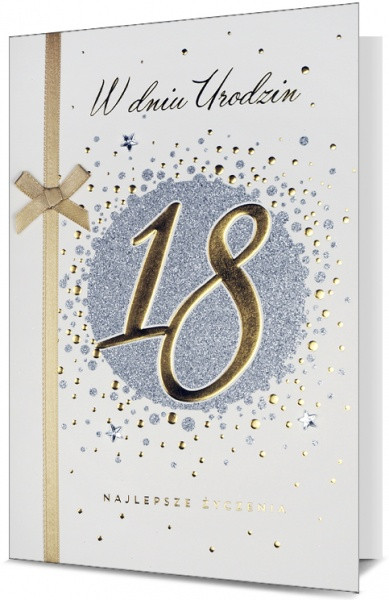 Kartka z życzeniami na 18 urodziny