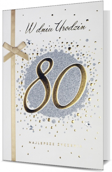 Kartka z życzeniami na 80 urodziny