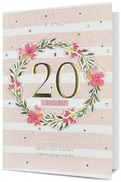 Kartka urodzinowa na 20 Urodziny / HM200-2286