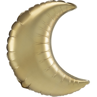 Balon foliowy Księżyc Satin Luxe Gold (niezapakowany) / 89 cm