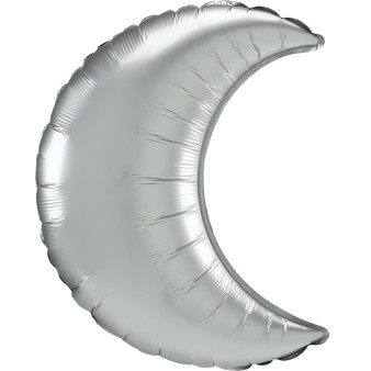Balon foliowy Księżyc Satin Luxe Platinum (niezapakowany) / 89 cm