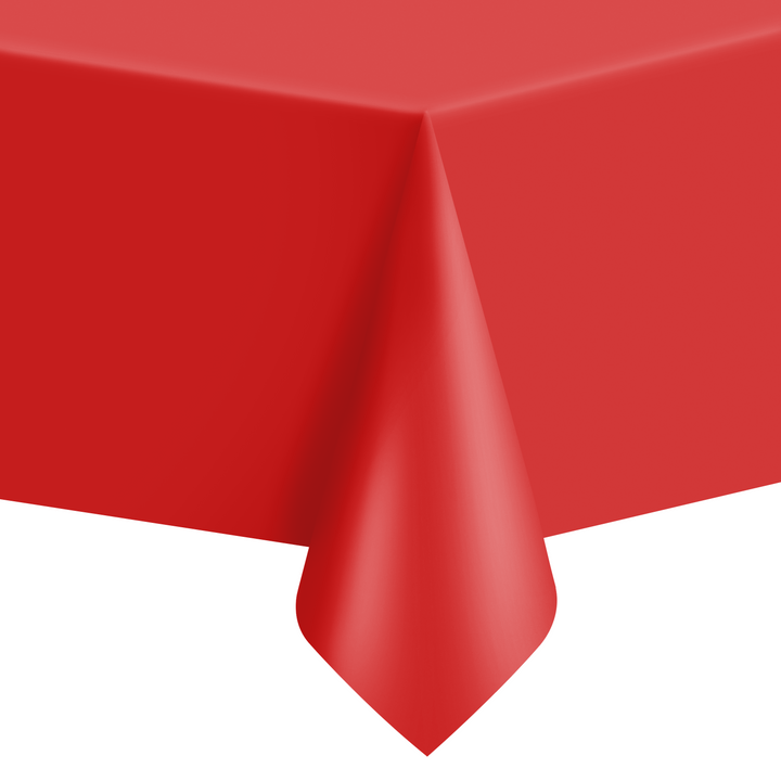 Obrus plastikowy czerwony / 137x274 cm