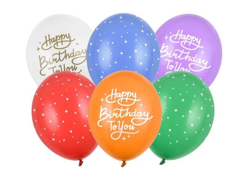 Zestaw balonów lateksowych "Happy Birthday To You"