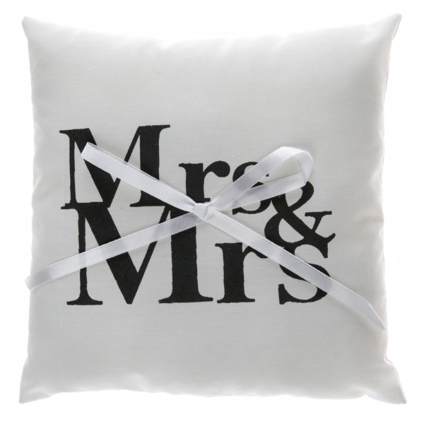 Poduszka pod obrączki "Mr & Mrs" / 18x18 cm