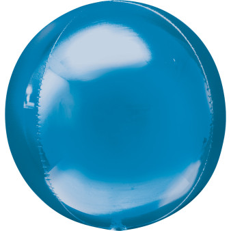 Balon foliowy Orbz - Kula niebieska (niezapakowany) / 38x40 cm