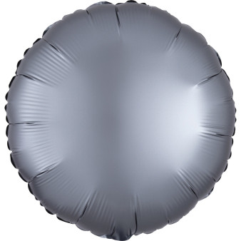 Balon foliowy Satin Luxe - Okrągły grafitowy (niezapakowany) / 43 cm