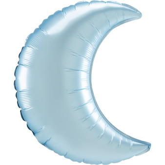 Balon foliowy Księżyc Blue Satin (niezapakowany) / 66 cm
