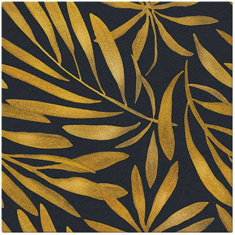 Serwetki flizelinowe wzorzyste "Golden Leaves" / 40x40