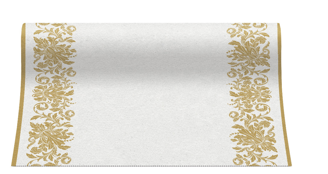 Bieżnik flizelinowy wzorzysty "Golden Ornament" / 40cmx24m