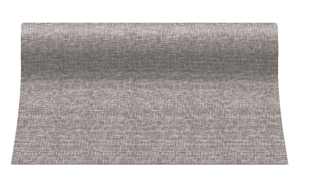 Bieżnik flizelinowy wzorzysty "Linen Structure", brązowy / 40cmx24m