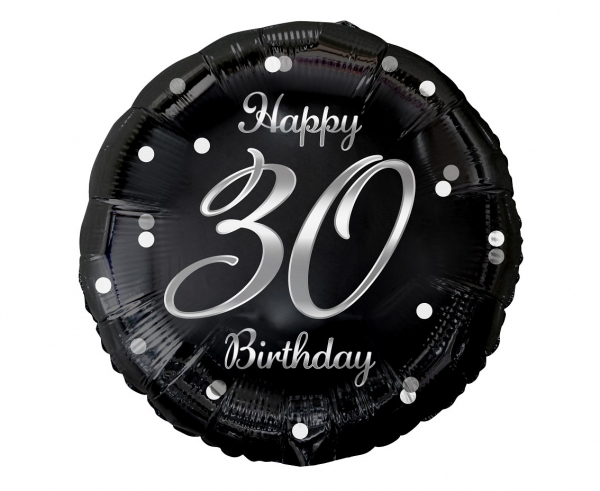 Balon foliowy "Happy 30 Birthday"  / 36 cm