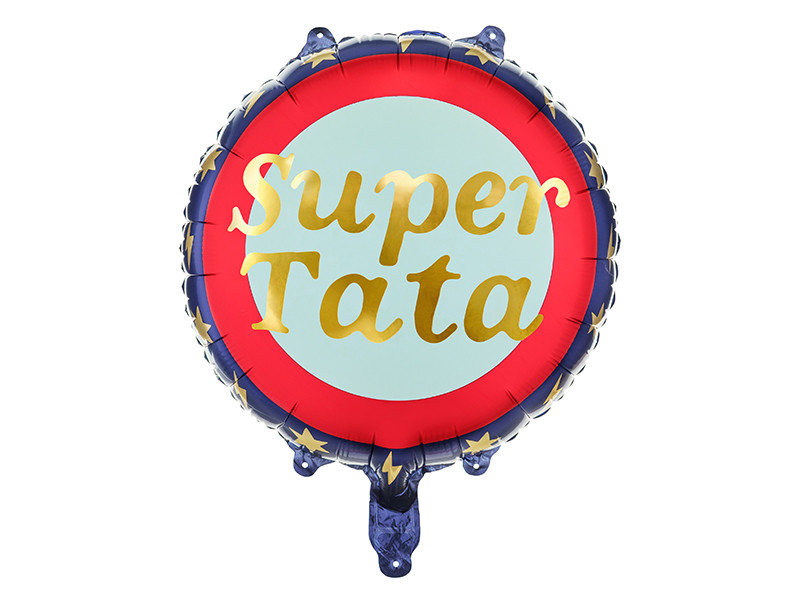 Balon foliowy "Super Tata" / 45 cm