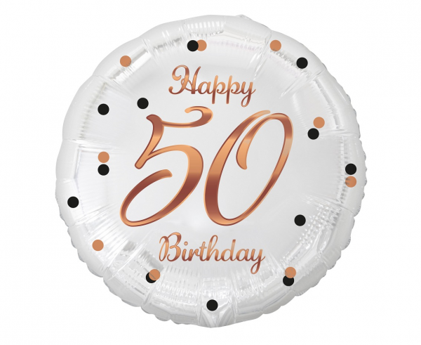 Balon foliowy "Happy 50 Birthday" / 36 cm