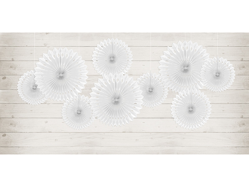 Rozety dekoracyjne, białe / średnica 20,25 i 30 cm