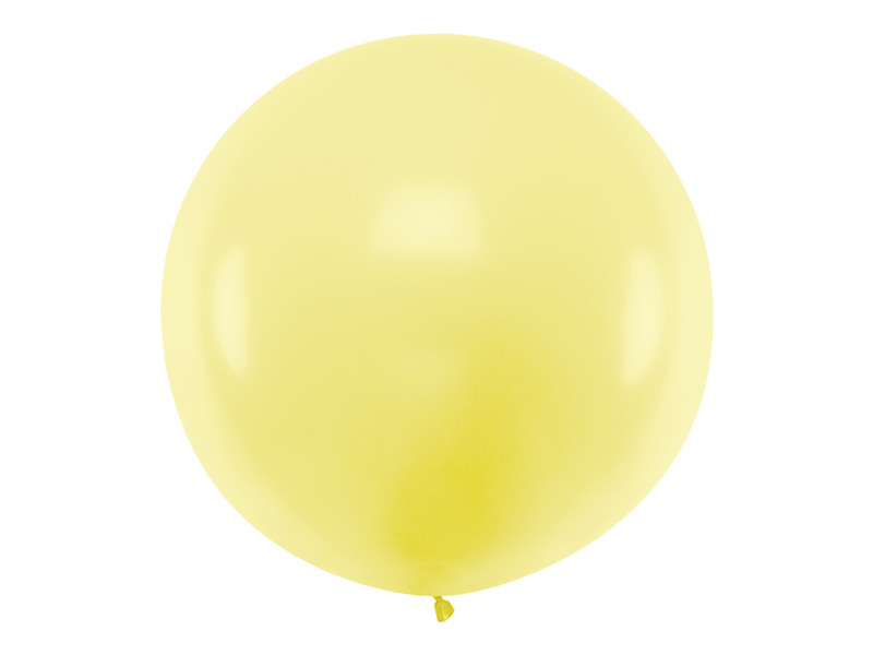 Balon lateksowy OLBO Pastel Light Yellow / średnica 1 m