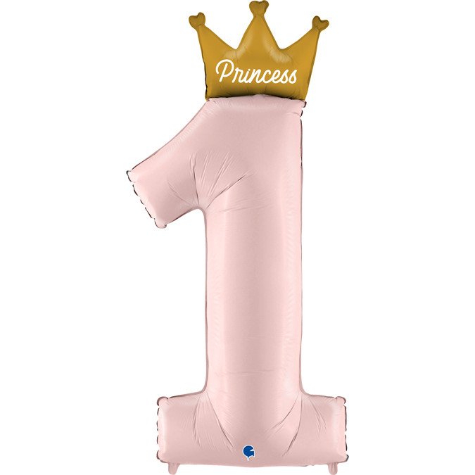 Balon foliowy 1st Birthday Princess / 117 cm