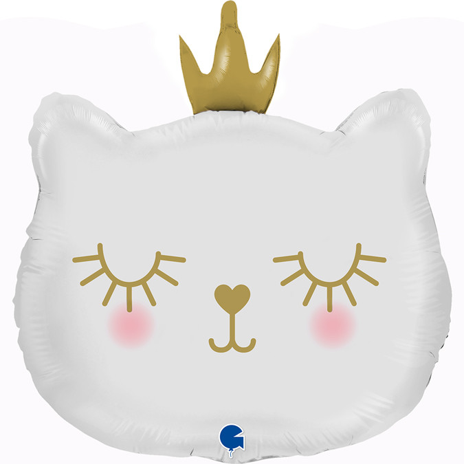 Balon foliowy Cat Princess White / 66 cm