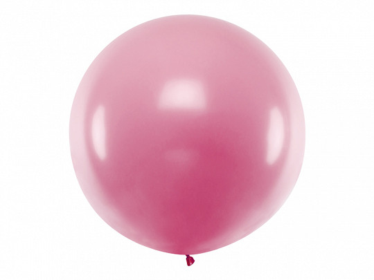 Balon lateksowy OLBO Metallic Light Pink / średnica 1 m