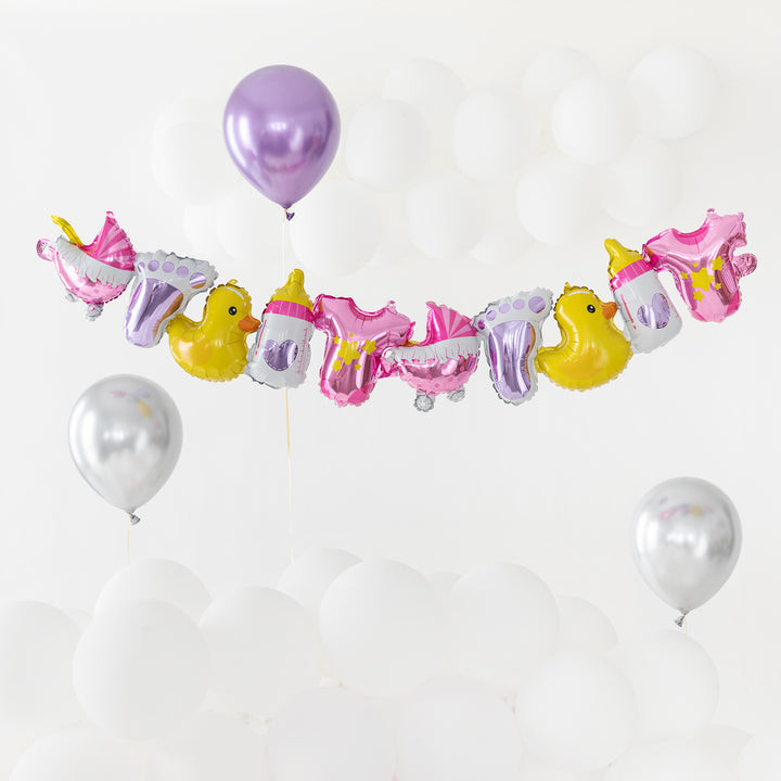 Różowa girlanda balonowa / 206x34 cm
