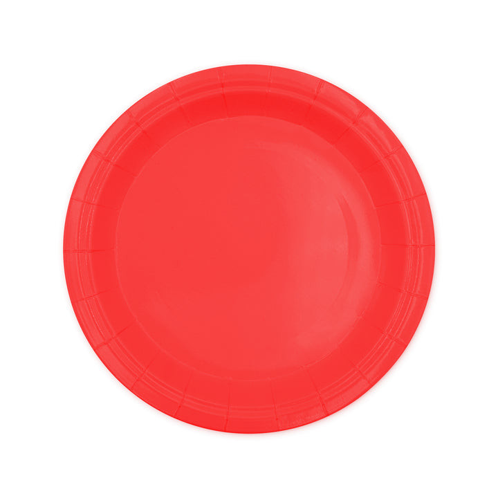 Czerwone talerzyki papierowe / 18 cm