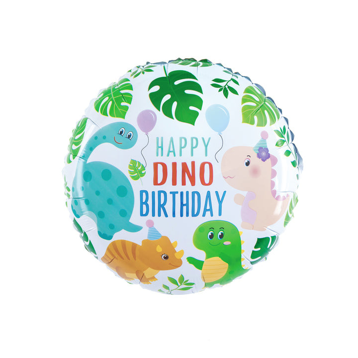 Balon foliowy "Happy Dino Birthday" / 45 cm