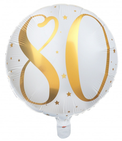 Balon foliowy 80 urodziny / 45 cm