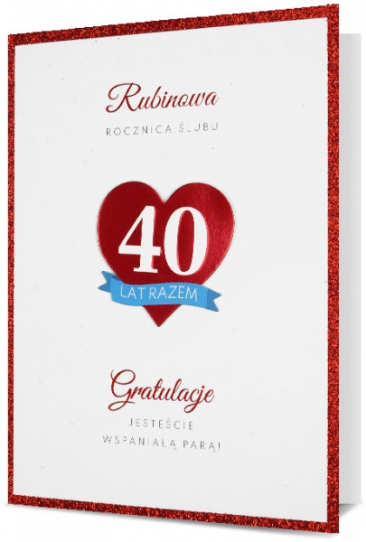 Kartka z okazji "40 Rocznicy Ślubu" / HM200-2531