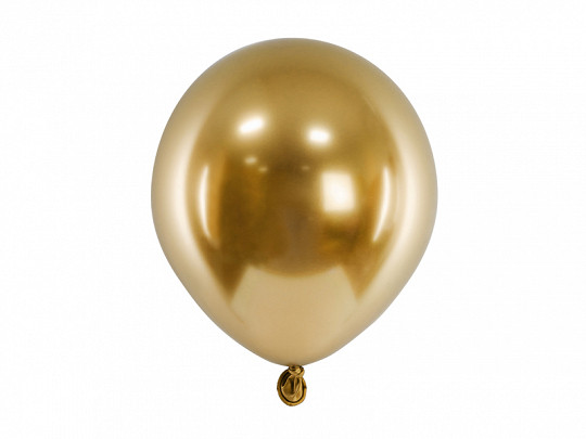 Balony lateksowe PD Glossy, złote / 12 cm