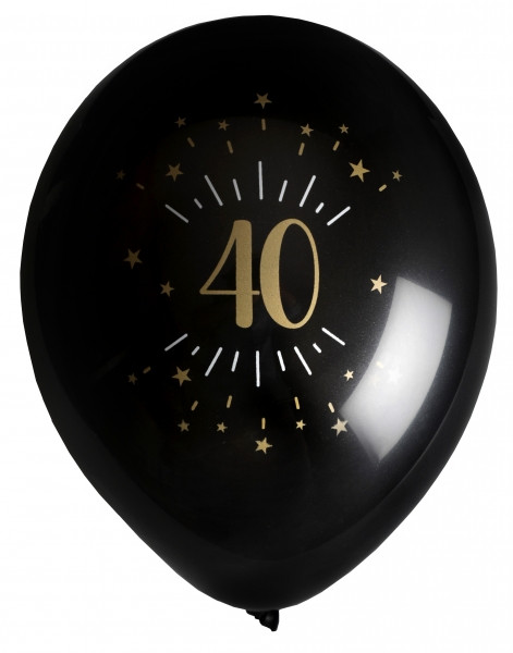 Czarne balony na 40 urodziny / 23 cm