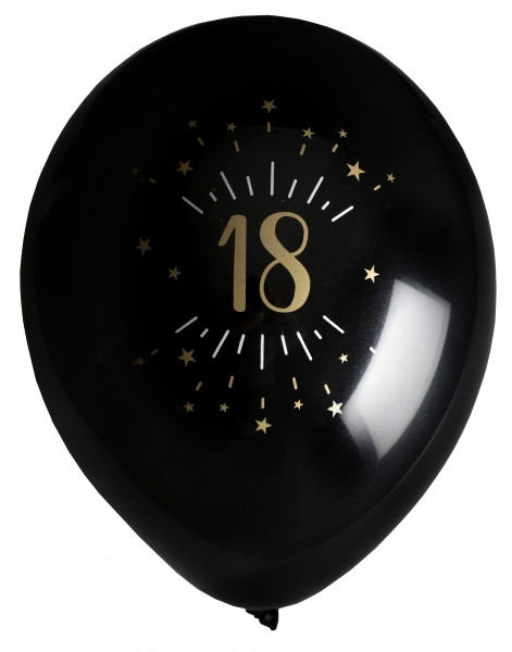 Czarne balony na 18 urodziny / 23 cm