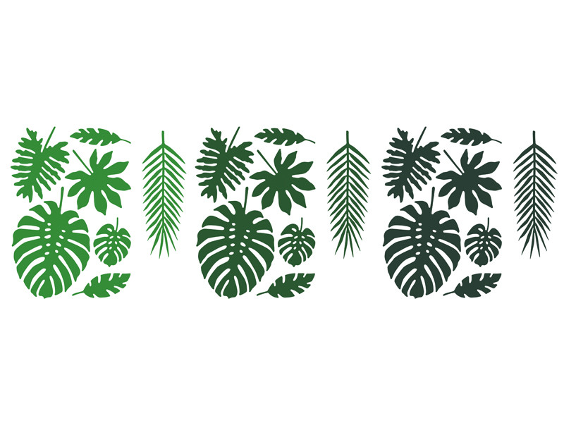 Dekoracyjne zielone liście tropilkane
