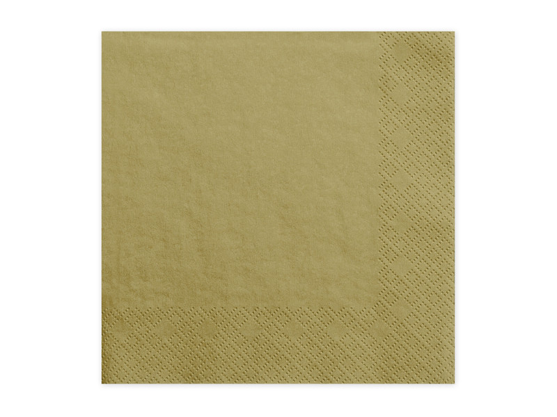 Serwetki bibułowe złote 33x33 cm / SP33-1-019