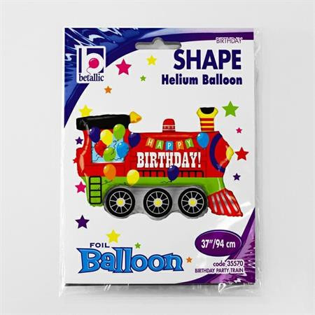 Balon foliowy Pociąg Happy Birthday / 94 cm
