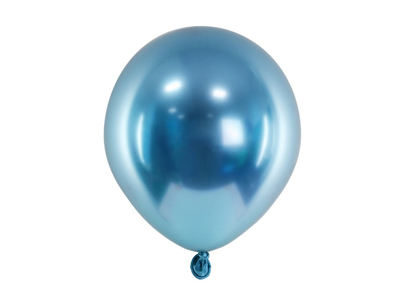 Balony lateksowe PD Glossy, niebieskie / 12 cm