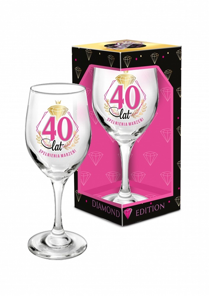 Kieliszek do wina na 40 urodziny