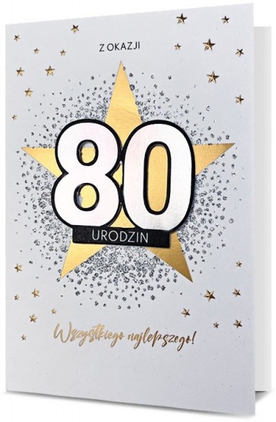Kartka urodzinowa "80 urodziny"
