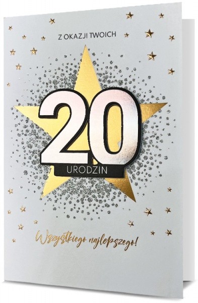 Kartka urodzinowa "20 urodziny"
