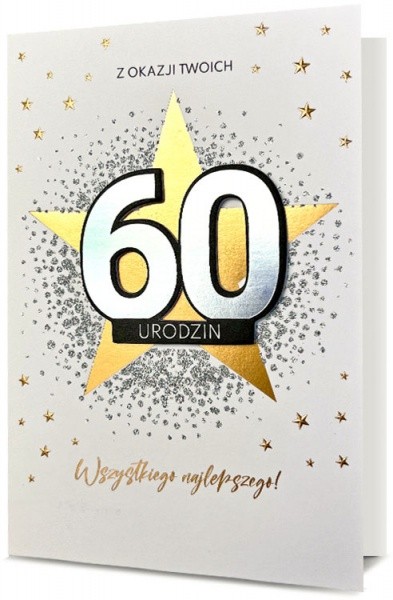 Kartka urodzinowa "60 urodziny"