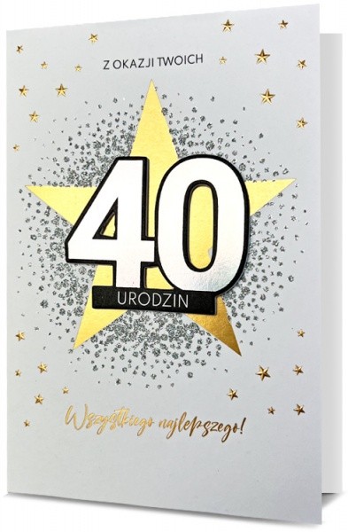 Kartka urodzinowa "40 urodziny"