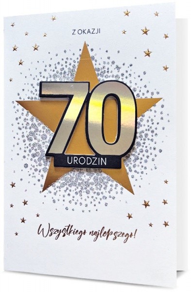 Kartka urodzinowa "70 urodziny"