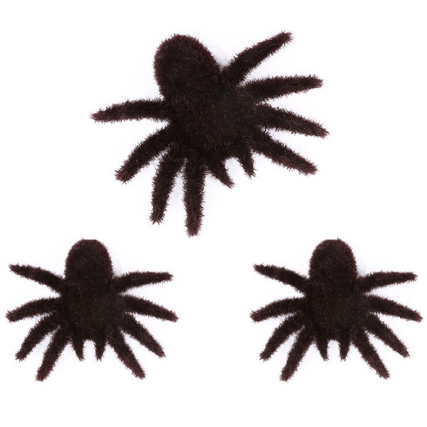 Plastikowe czarne pająki / 8x10 cm