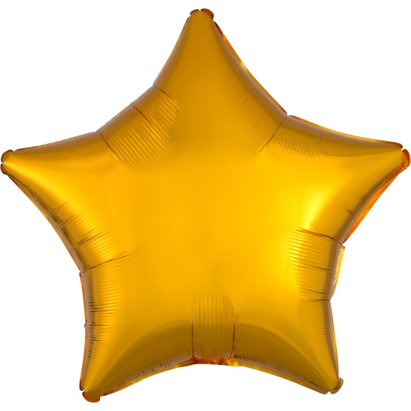 Balon foliowy Metallic Gold - Gwiazda złota / 48 cm