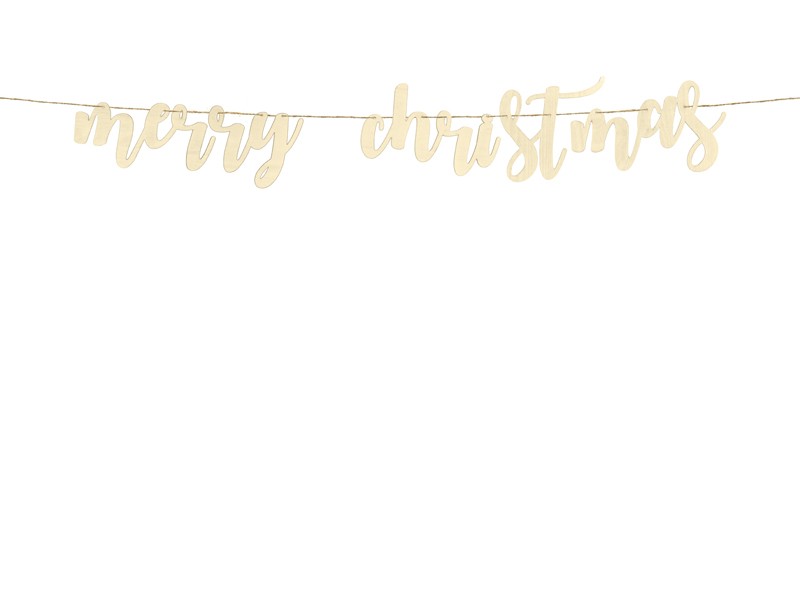 Drewniany napis Merry Christmas / 87x17 cm
