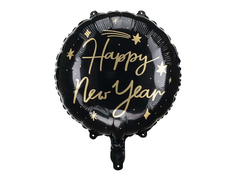 Balon foliowy "Happy New Year" / 45 cm
