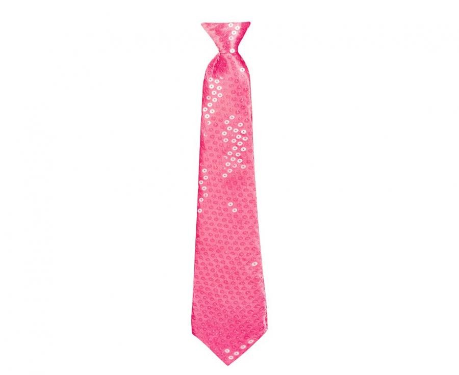 Różowy krawat błyszczący