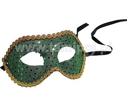 Zielona maska karnawałowa